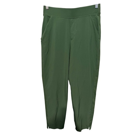 Athleta Pants - Athleta Green Athleisure Jogger Ankle Pants Women's Brooklyn Sz 6 Ribbed Sides